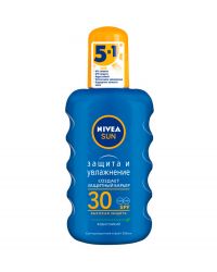 Солнцезащитный спрей Nivea Sun "Защита и увлажнение" (SPF 30), 200 мл