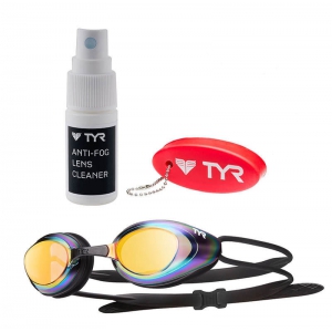 Подарочный набор TYR "Очки для плавания + Антифог + Брелок"